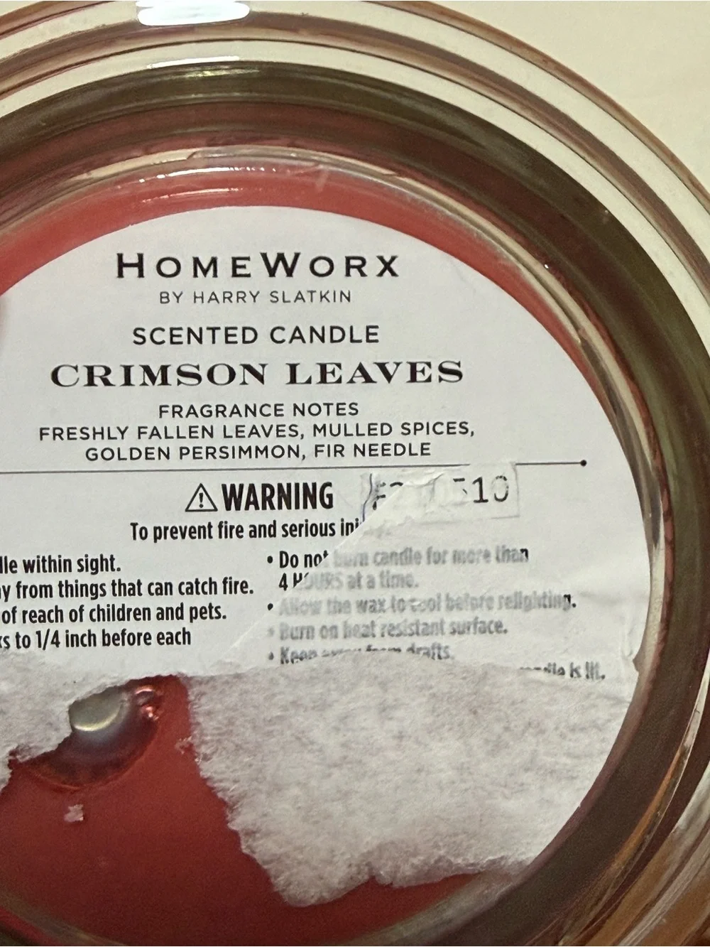 HomeWorx by Harry Slatkin Crimson Leaves Scented Multi-Wick Jar Candle 4in